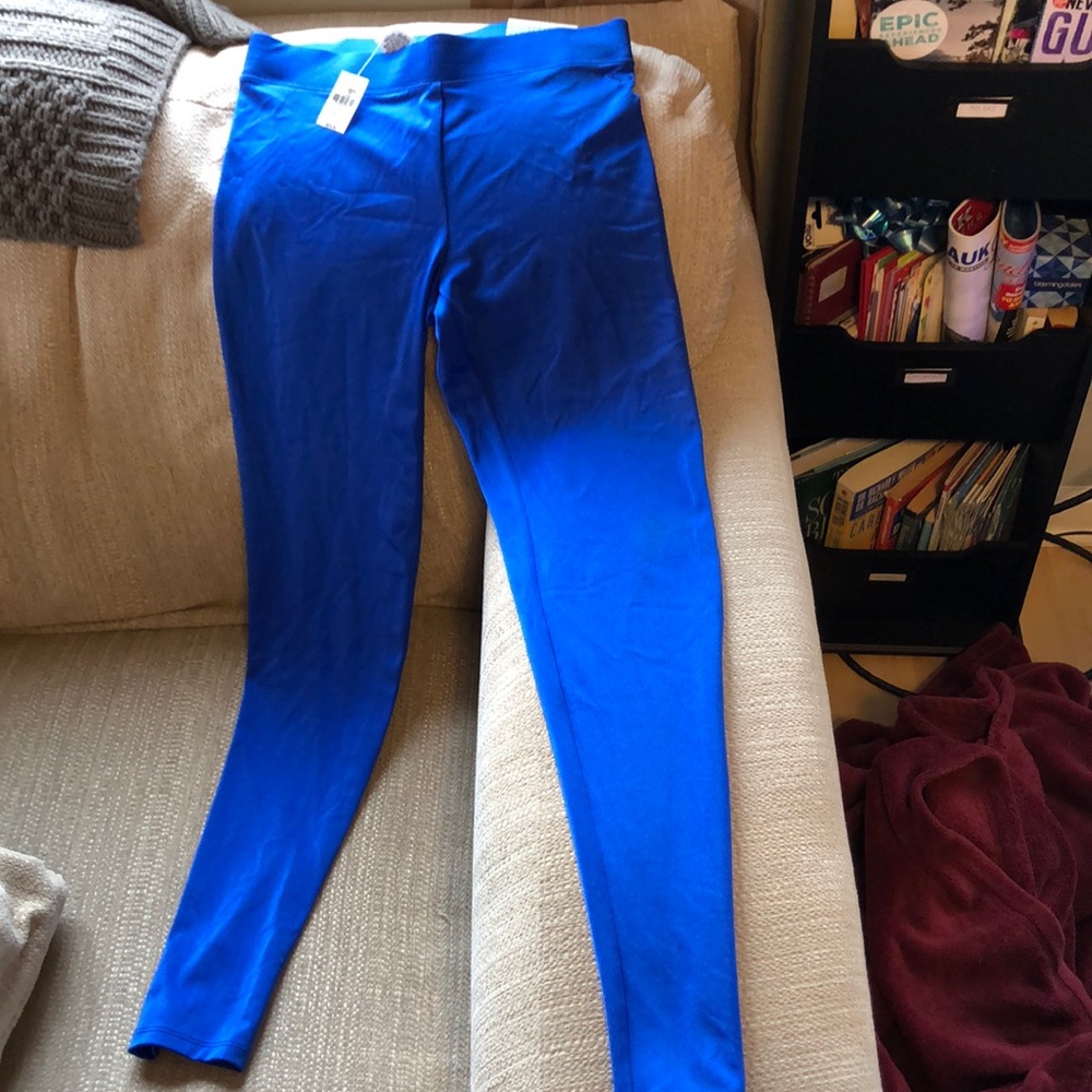 PINK electric blue leggings